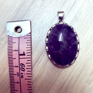 Real Gemstone Huge Amethyst Pendant Cabochon Amethyst Gems…